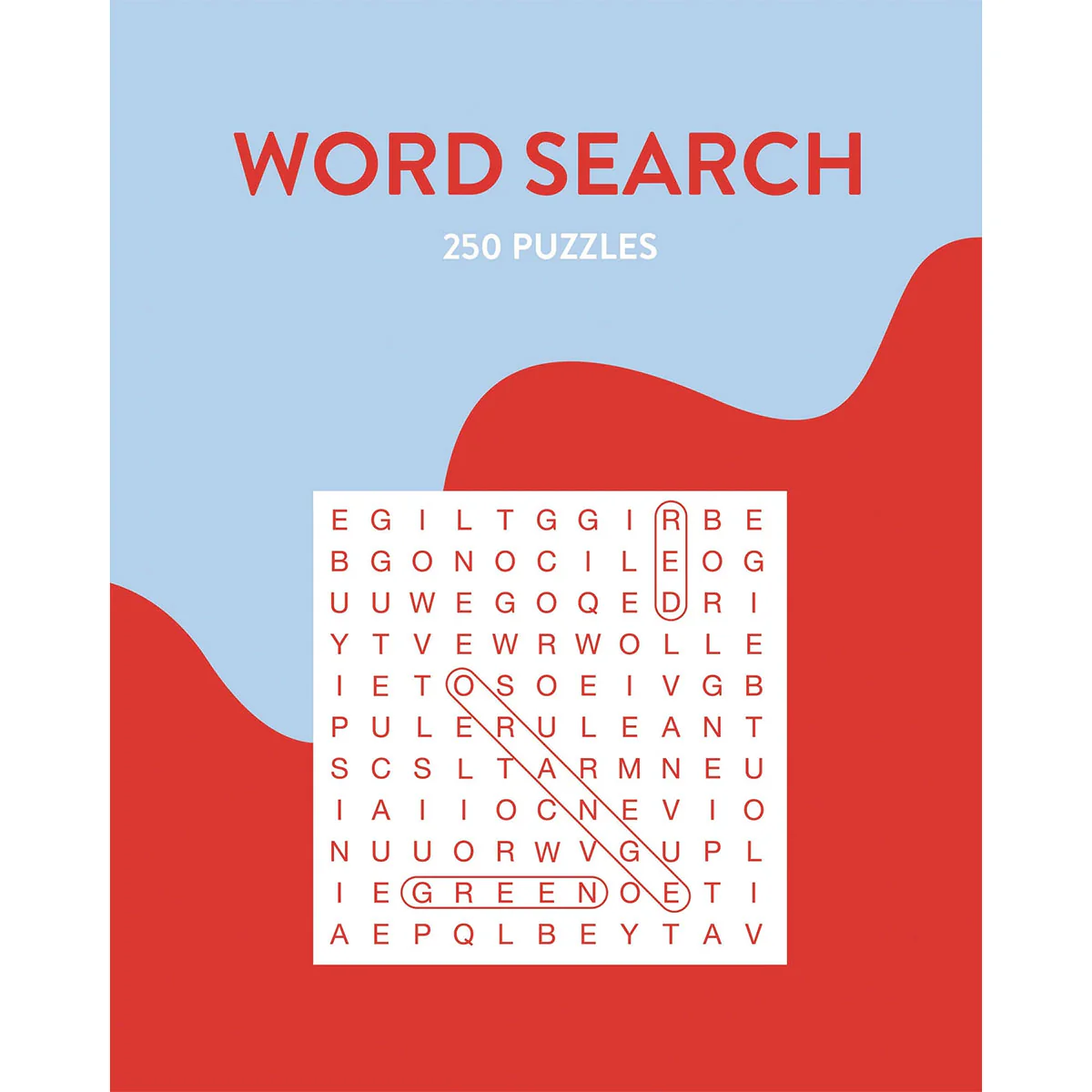 250 Puzzles Word Search Blue & Red - Lake Press