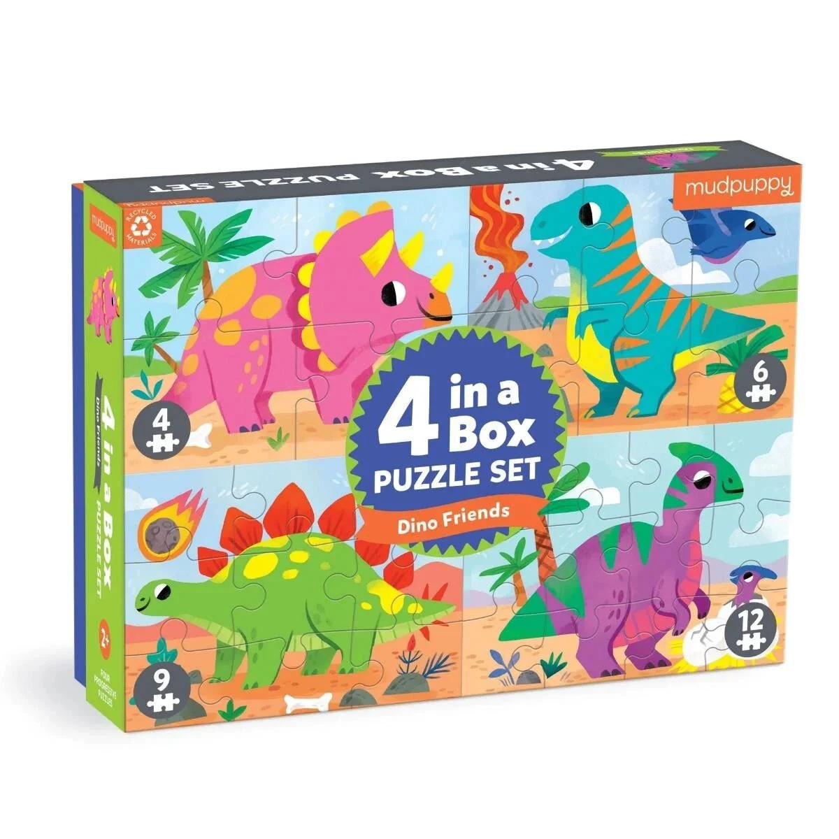 4 in a Box Puzzle Dino Friends