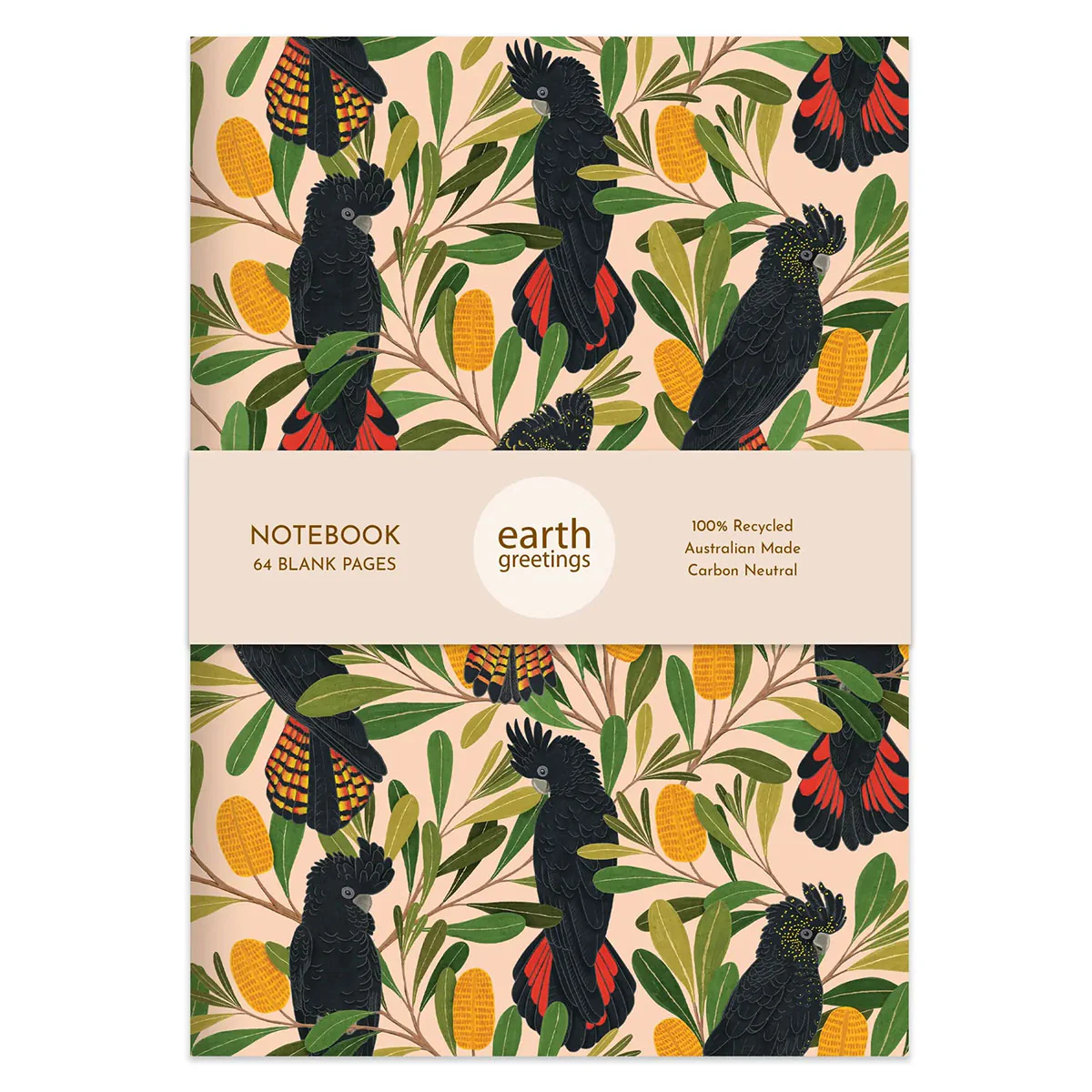 A5 Notebook Blank Cockatoos & Banksia - Earth Greetings
