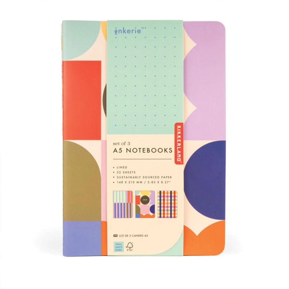 A5 Notebooks 3 Set Inkerie - Isalbi