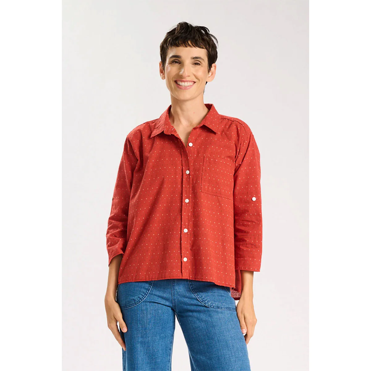 Astrid Shirt Tamarillo Woven Cotton - Image 2