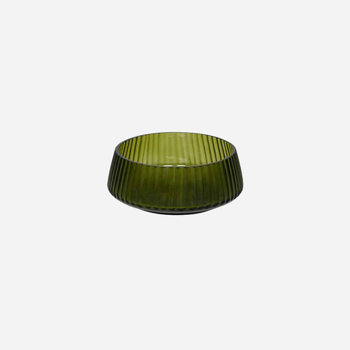 B.T Cut Glass Iguassu Bowl Mini Olive