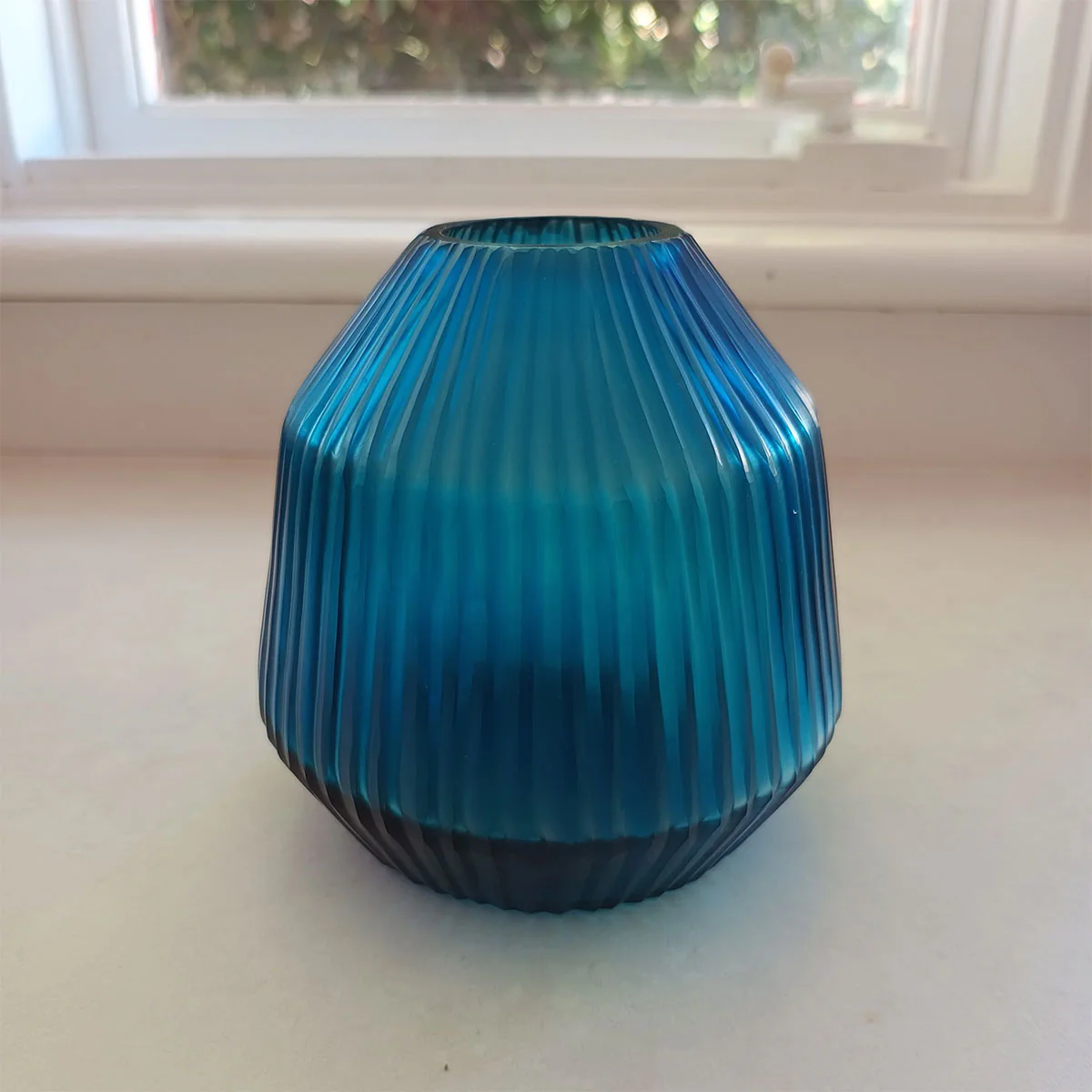 B.T. Cut Glass Vase Conical Mini Aegean