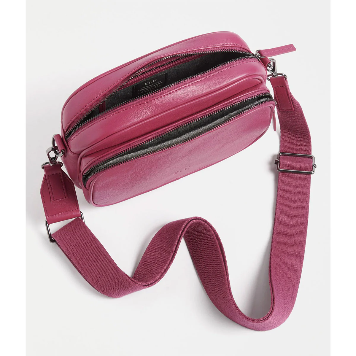 Bag Kassel Fushia Leather Crossbody - Elk Accessories - Image 3