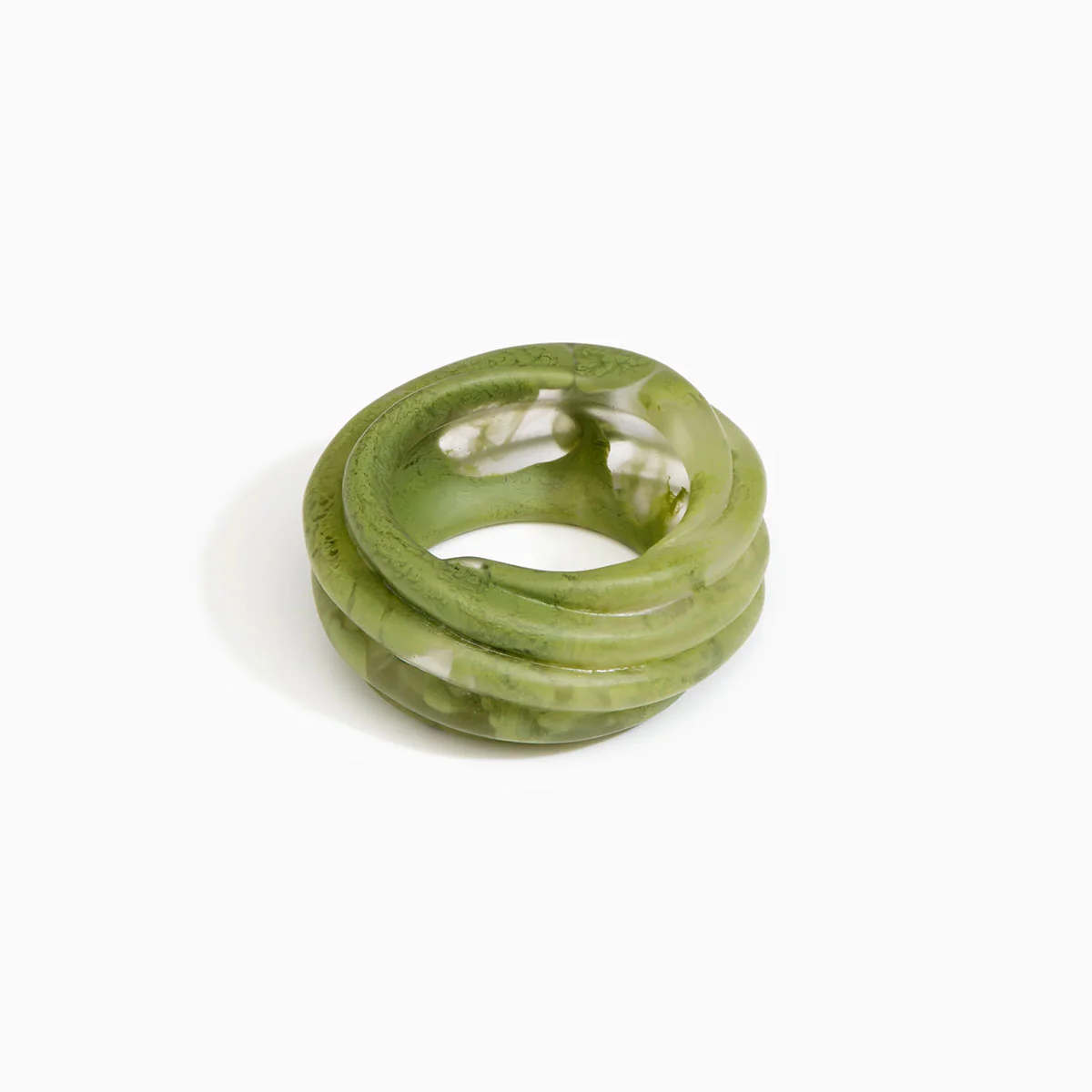 Bangle Large Coil Olive - Dinosaur Designs