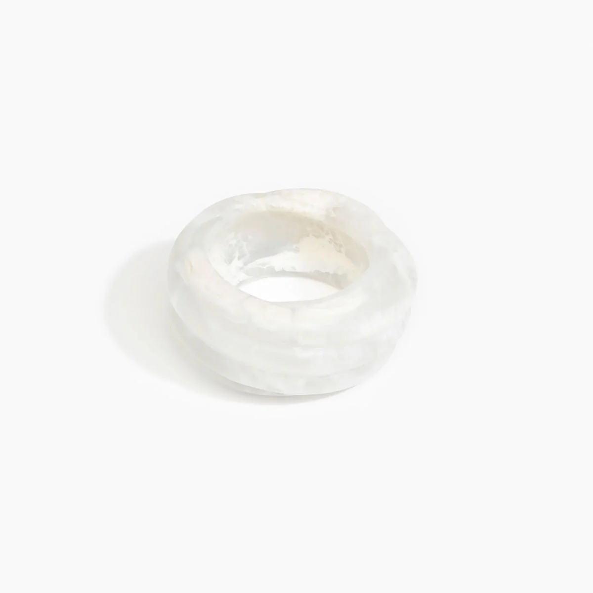 Bangle Large Coil Swirl Chalk - Dinosaur Designs