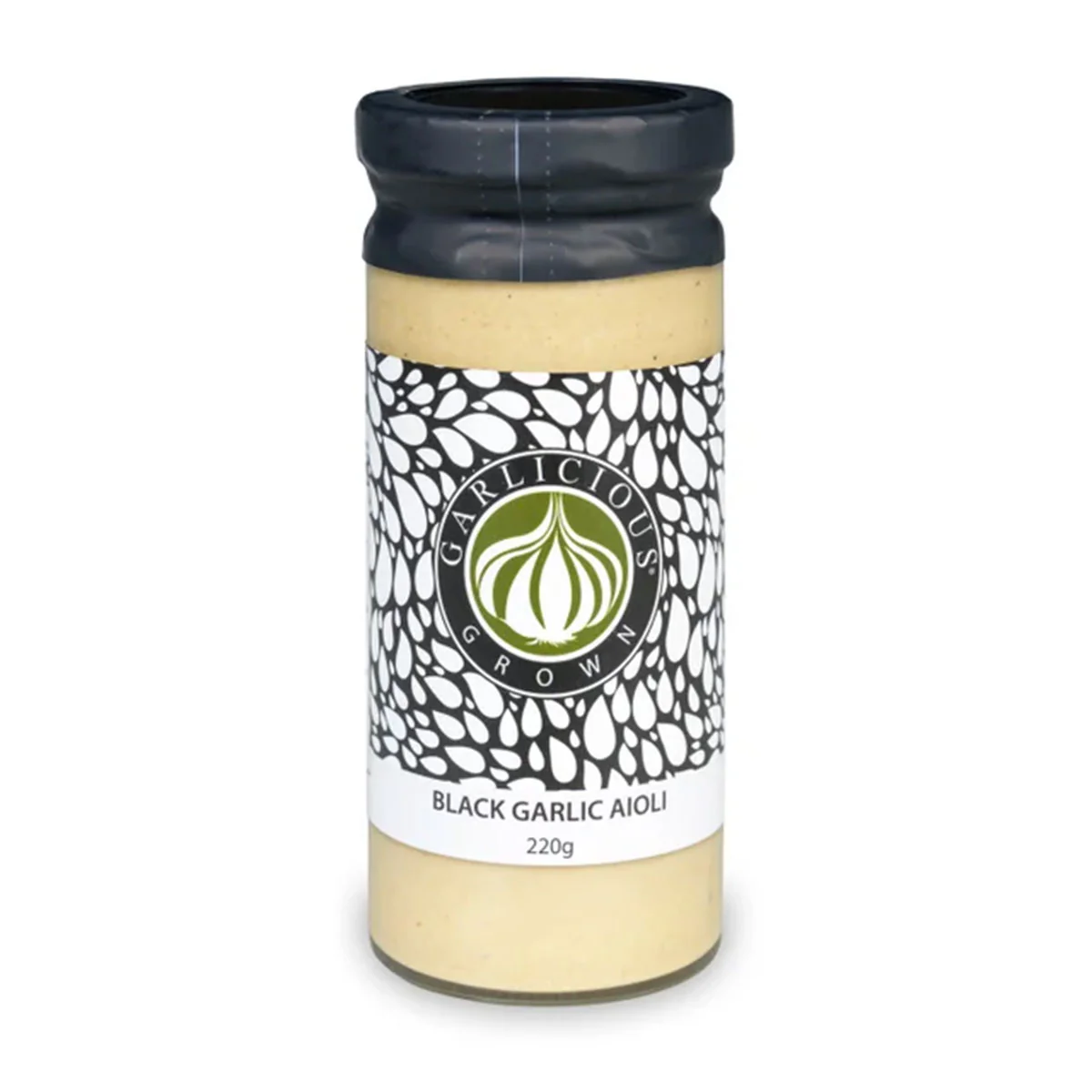 Black Garlic Aioli 220g - Garlicious Grown