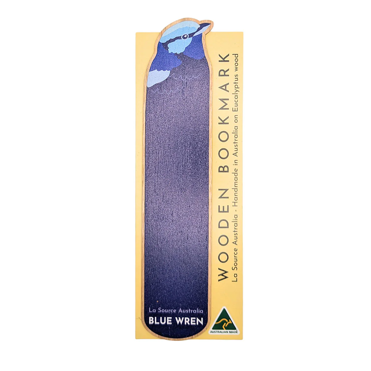 Bookmark Blue Wren Wooden - La Source