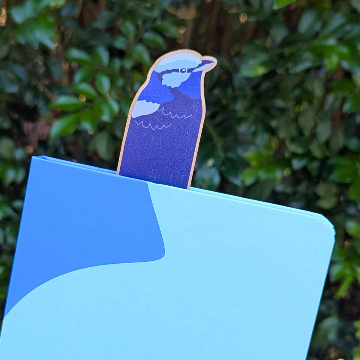 Bookmark Blue Wren Wooden - La Source - Image 2