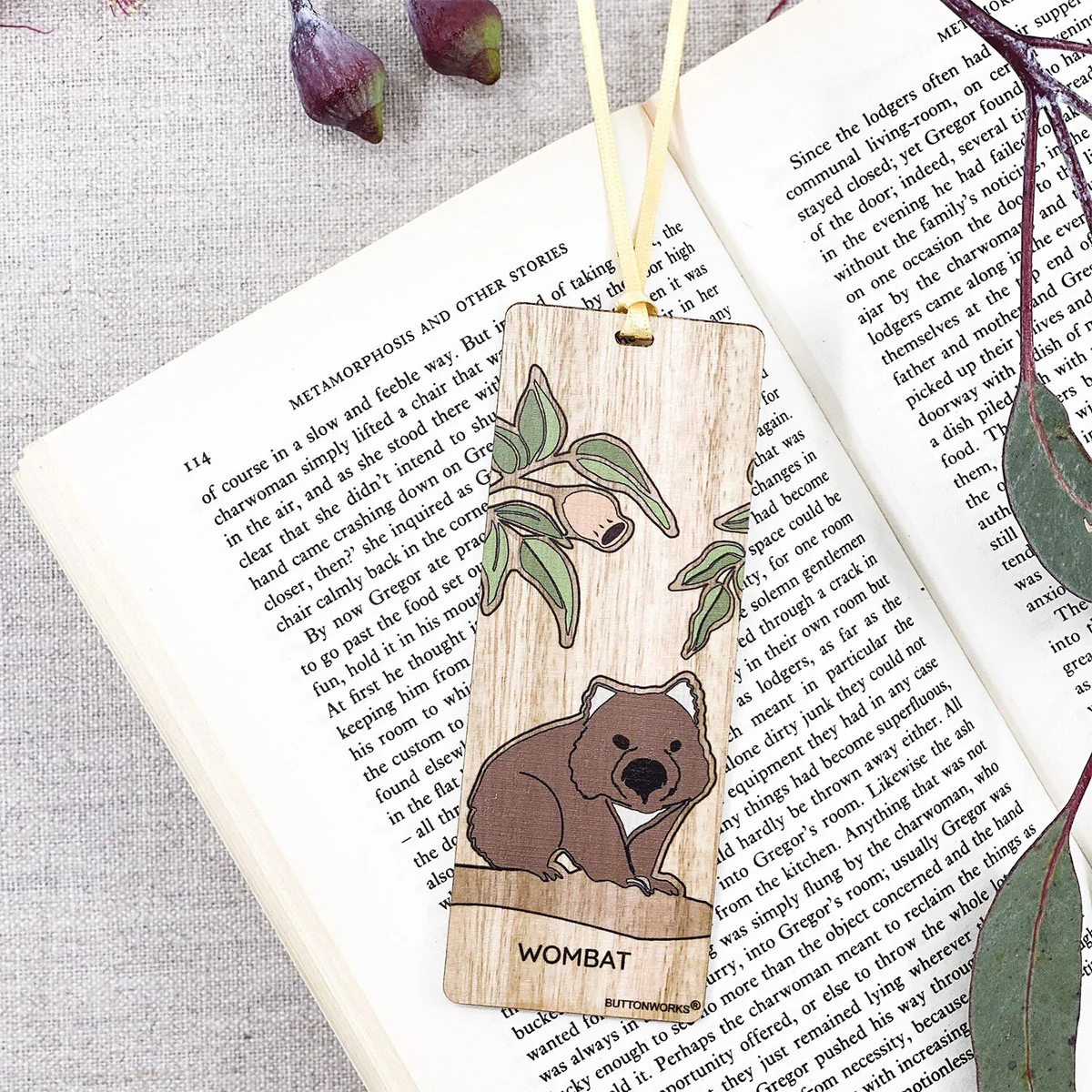 Bookmark Wildlife Wombat - Buttonworks
