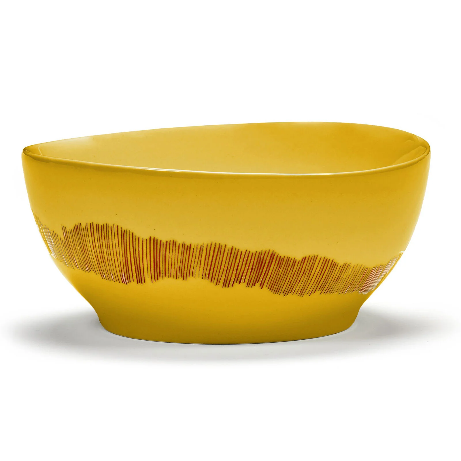 Bowl S Yellow with Red Stripes FEAST Ottolenghi - Gourmet Brands