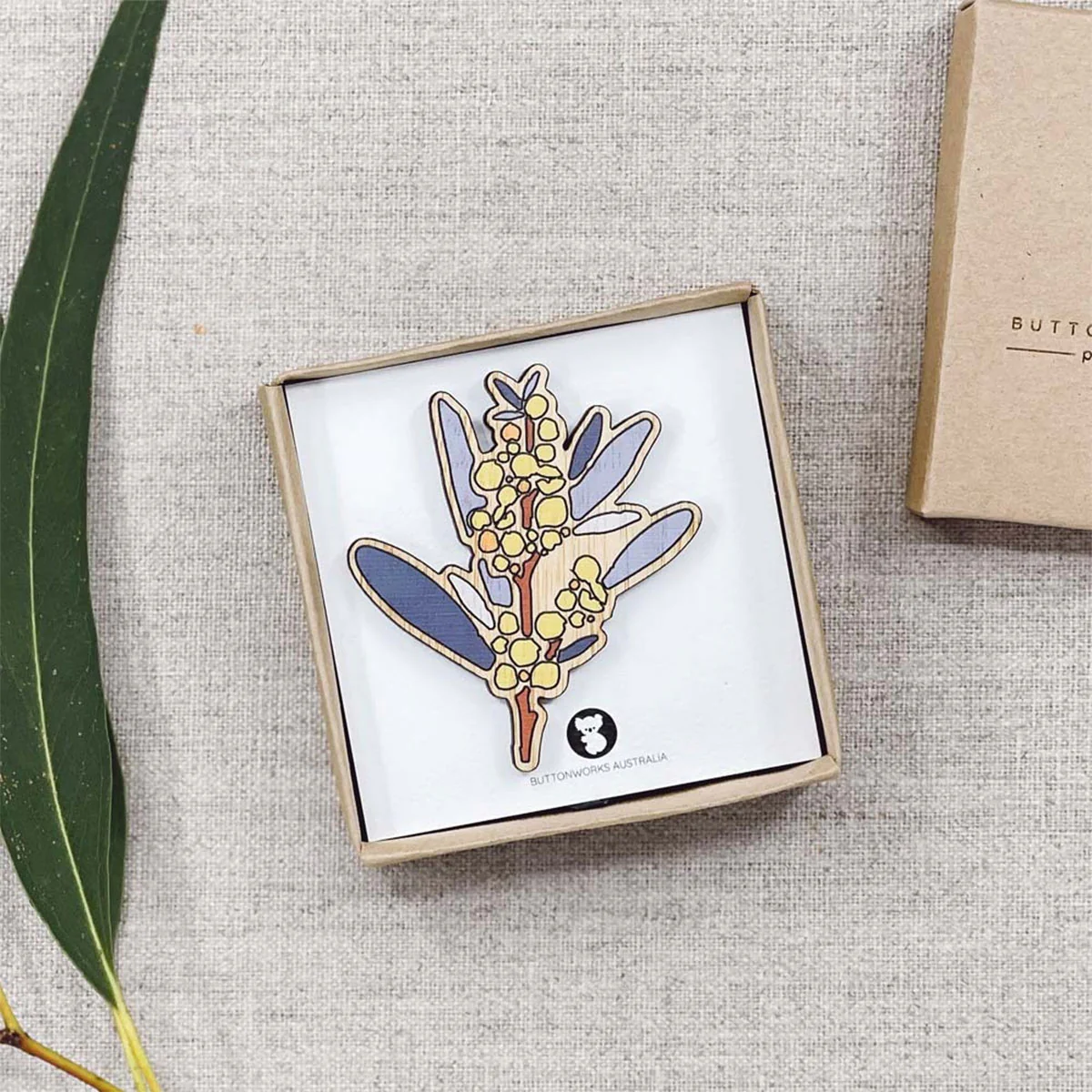 Brooch Golden Wattle Bouquet - Buttonworks