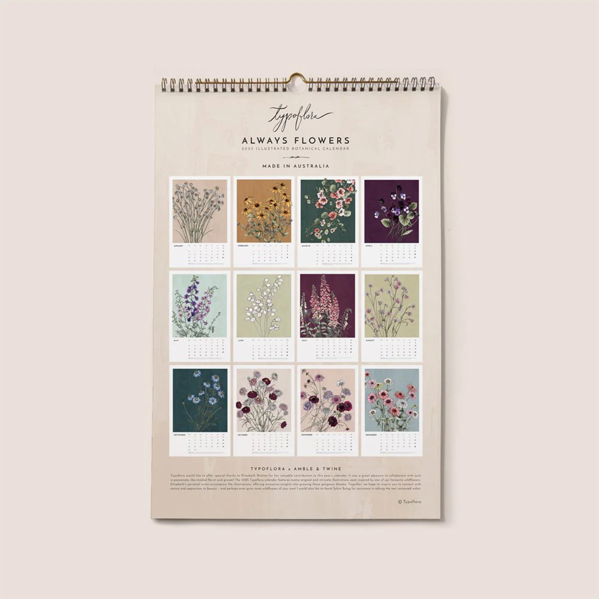 Calendar 2025 Botanical - Typoflora - Image 2