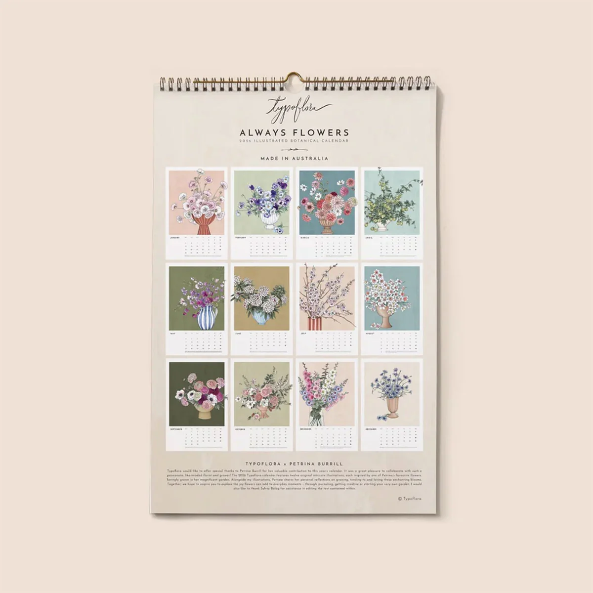 Calendar 2026 Botanical - Typoflora - Image 3