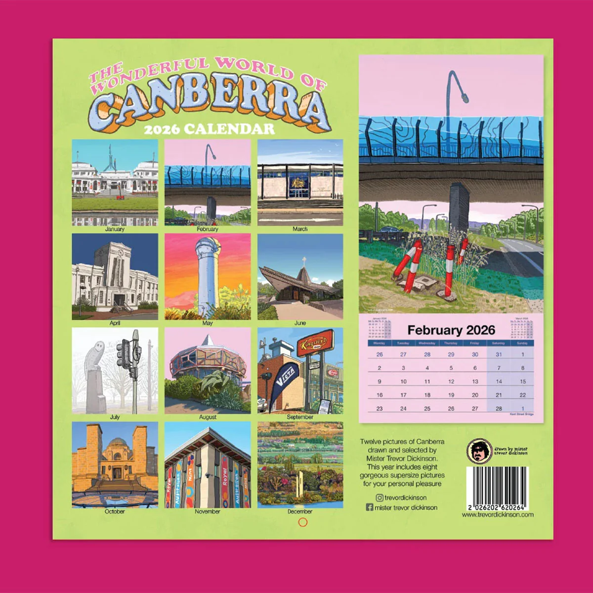 Calendar Trevor Dickinson Canberra 2026 - Trevor Dickinson - Image 3