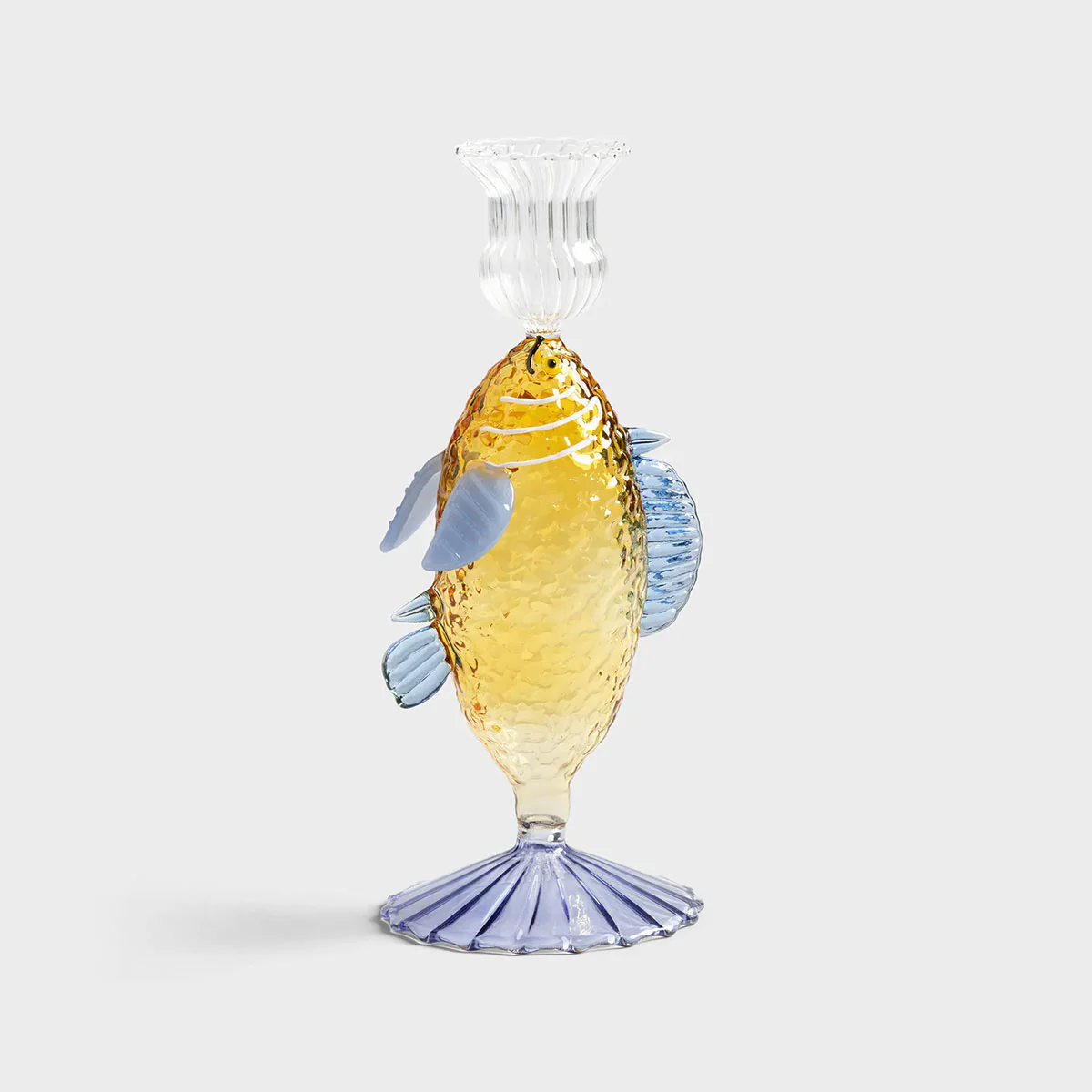 Candle Holder Fish Yellow - Klevering