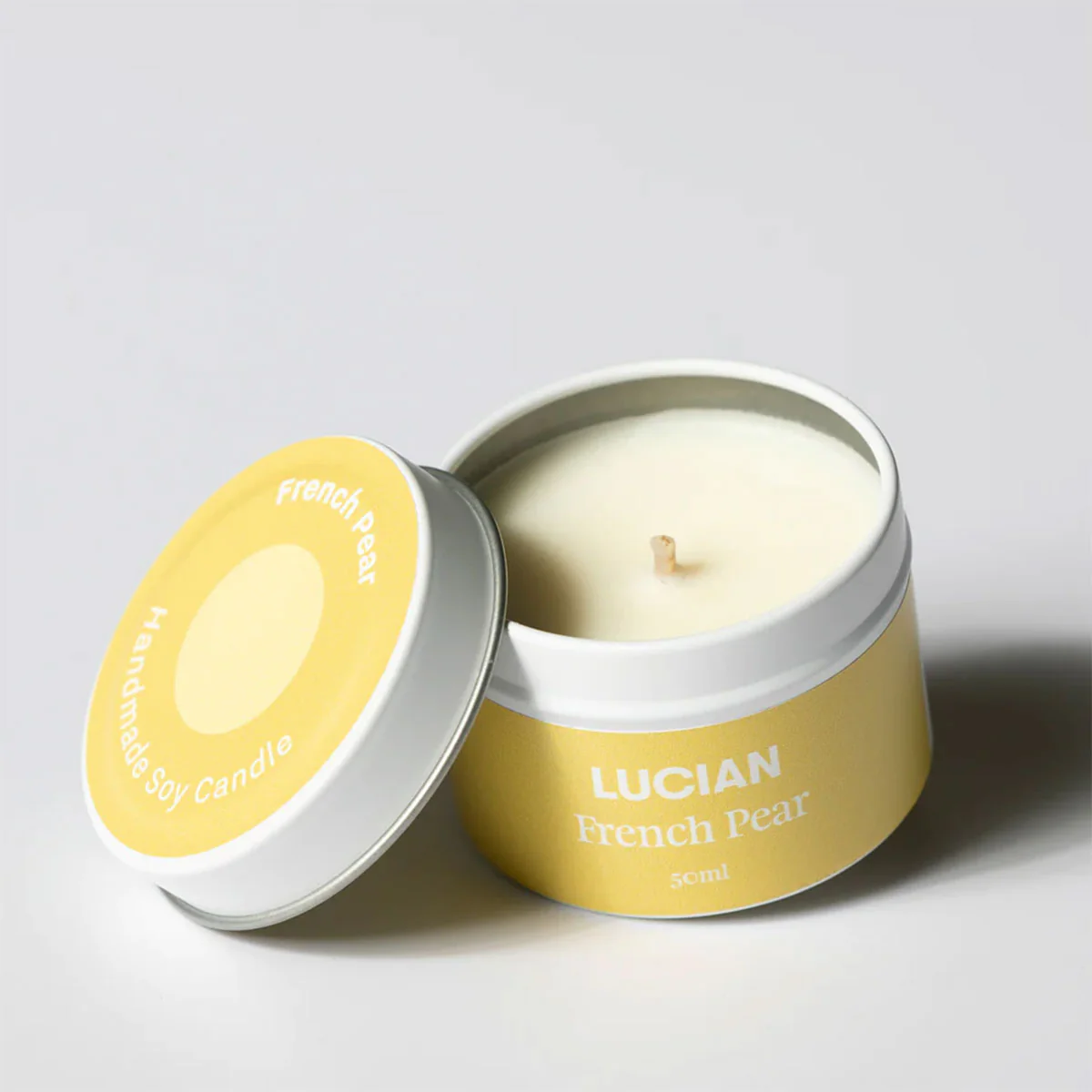 Candle Small Tin French Pear - Lucian Candles