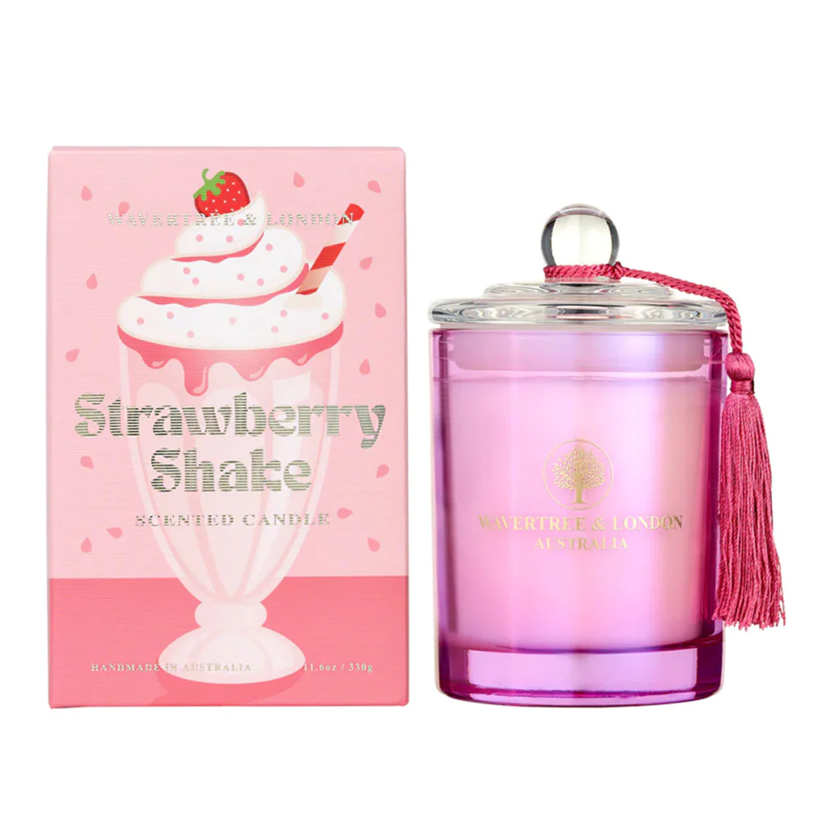 Candle Strawberry Shake Candle - Wavertree and London
