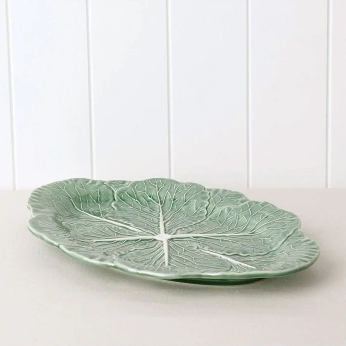 Ceramic Oval Platter Cabbage Green 38x26cm - Coast to Coast - Image 2