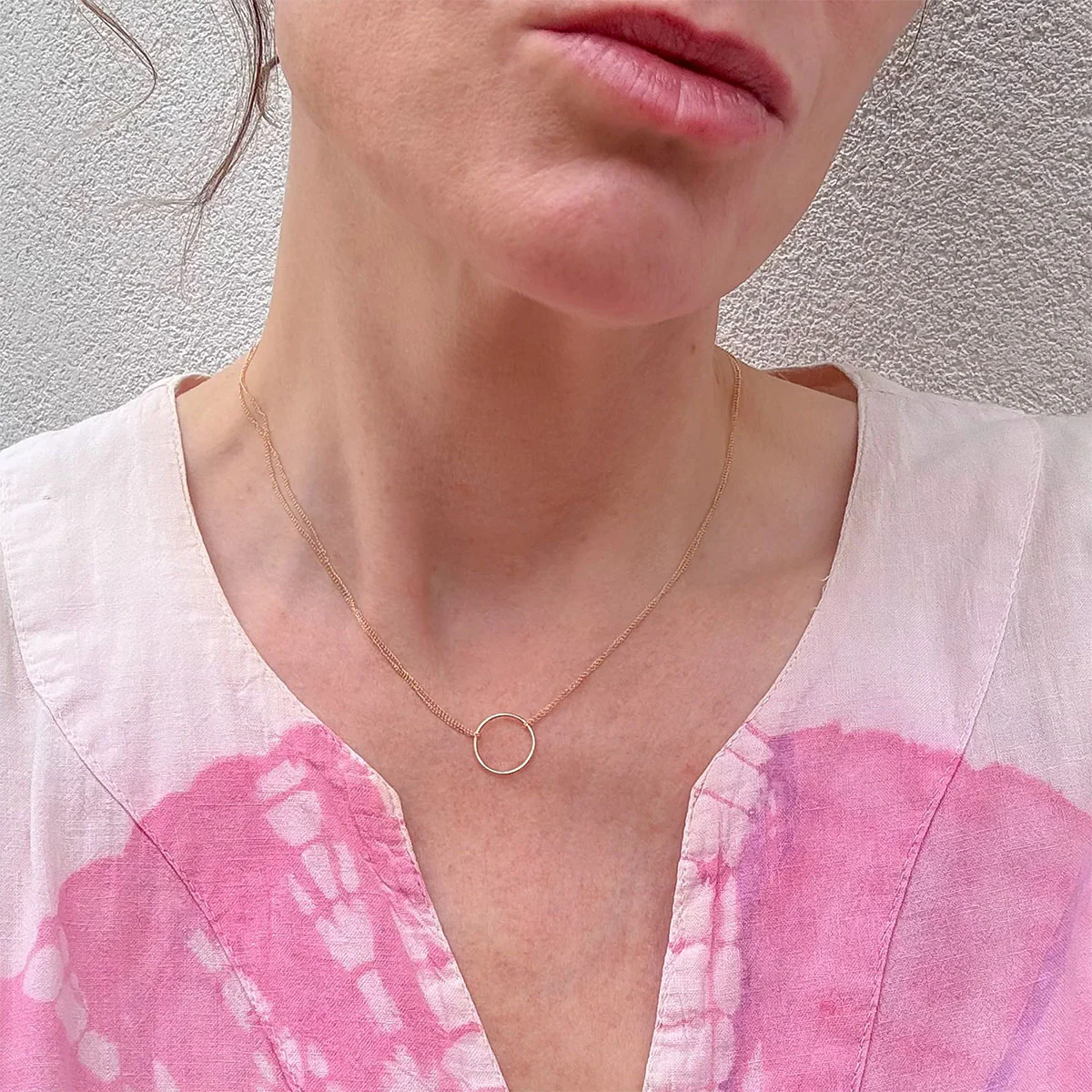 Chain Necklace Gold Hoop Double Chain 45cm - Amy Tamblyn - Image 2