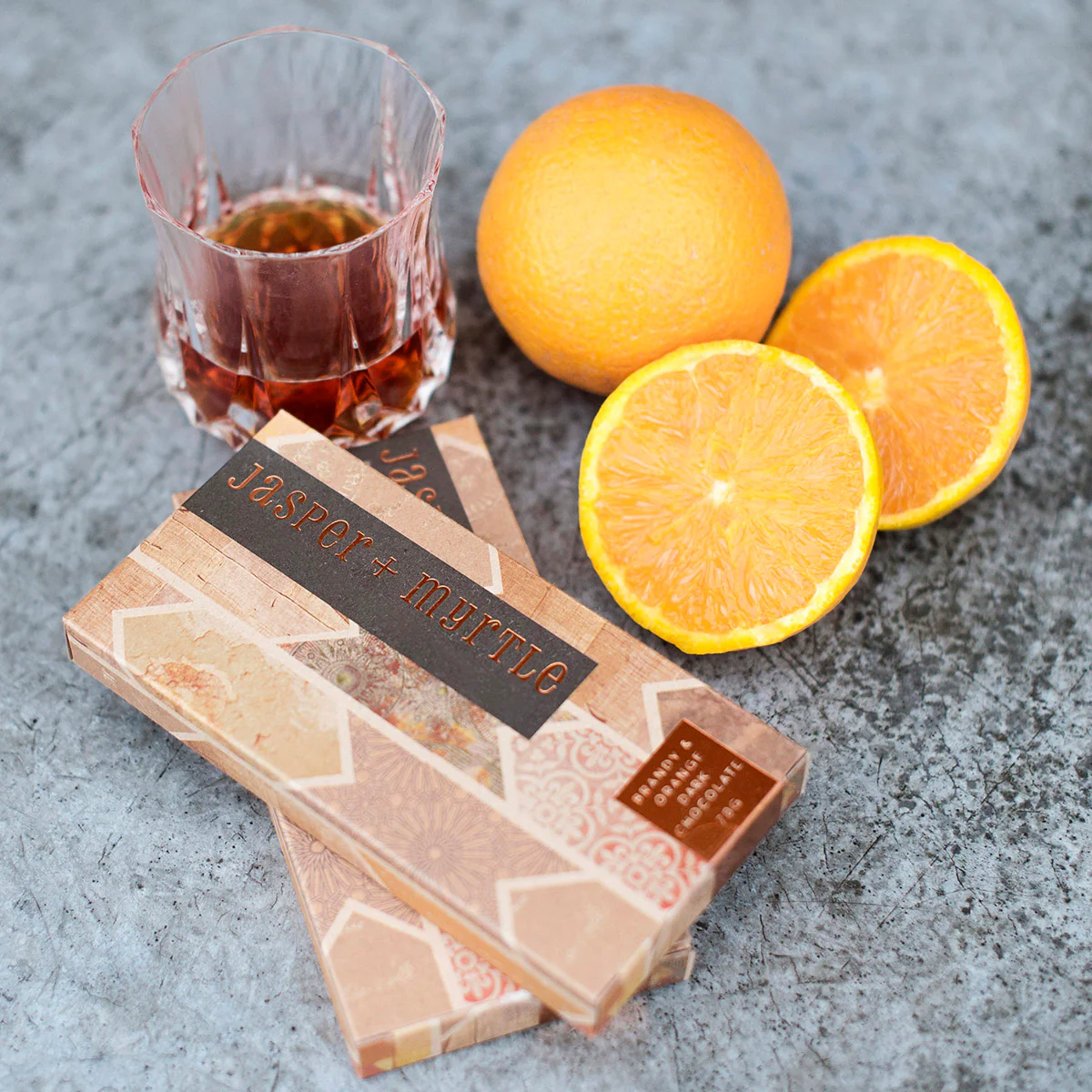 Chocolate Brandy and Orange Dark Chocolate 70g - Jasper & Myrtle - Image 3