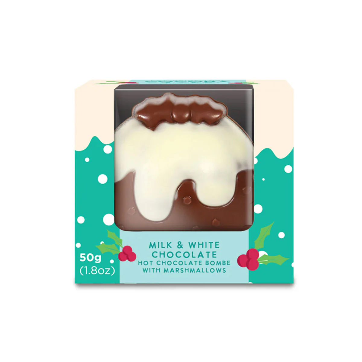 Christmas Pudding Hot Chocolate Bombe 50g - Gourmet Brands