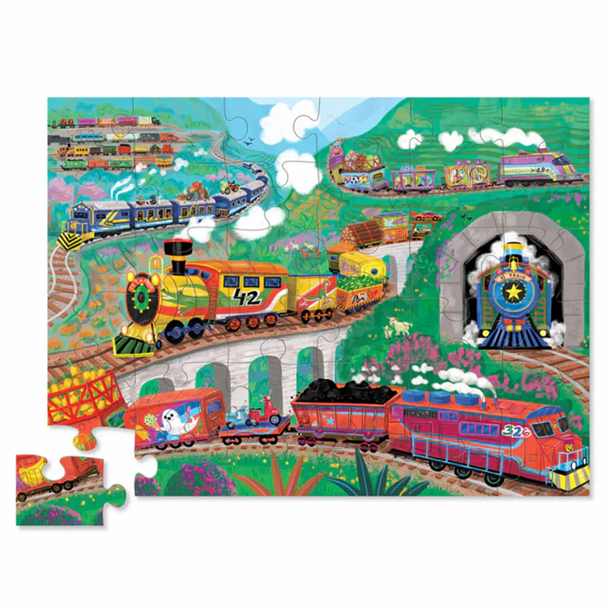 Classic Floor Puzzle 36pc All Aboard - Tiger Tribe - Image 2