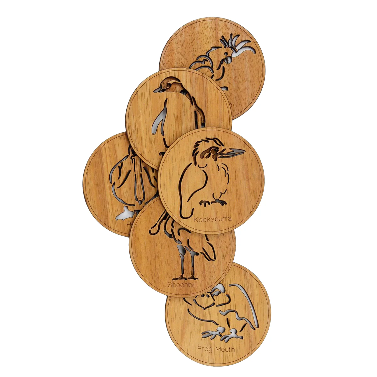 Coasters Round Birds Set of 6 - Buttonworks