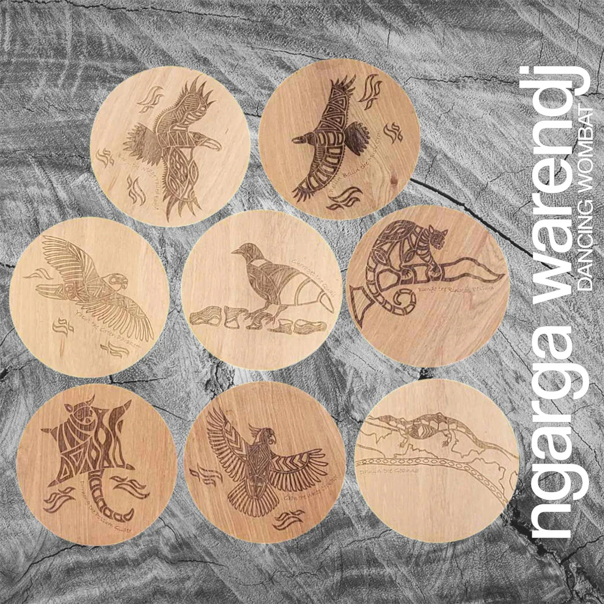 Coasters Coachwood Creator Series Round Set/8 - Ngarga Warenji