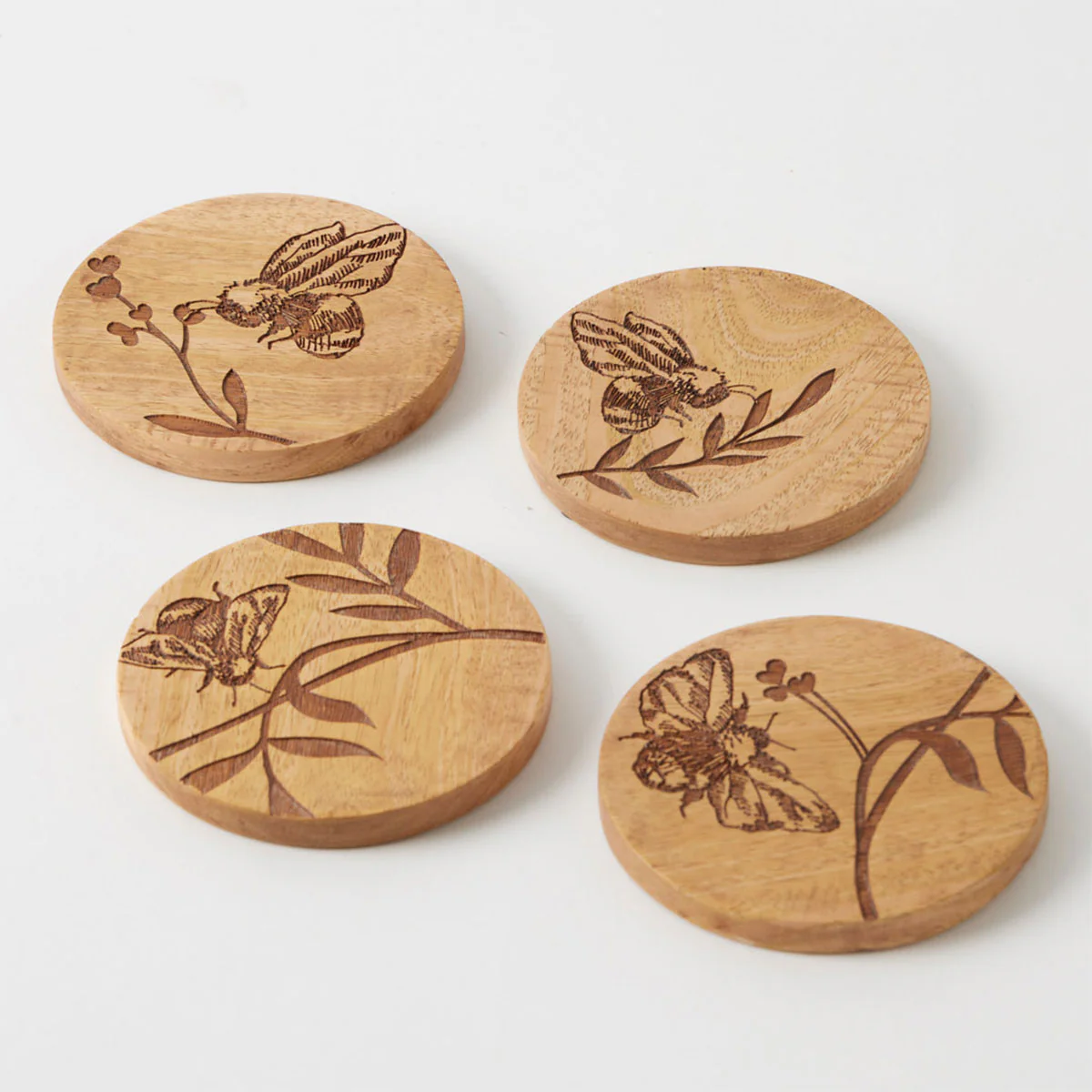 Coasters Set of 4 Botanical Buzz - Pilbeam Living