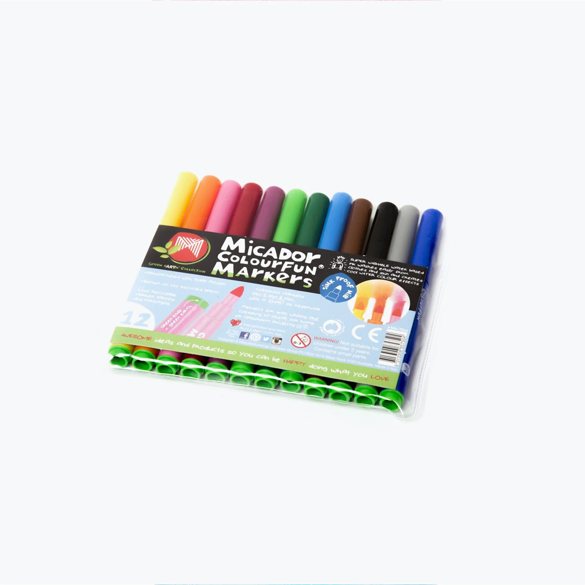 Colourfun Markers in Wallet 12 Pack - Micador