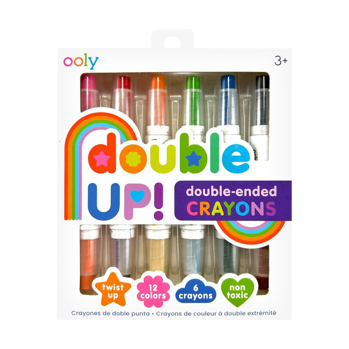 Crayons Double Ended Double Up! 6 Pack - Bobangles