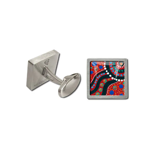 Cufflinks Square Swimming After Rain - Allegria Designs