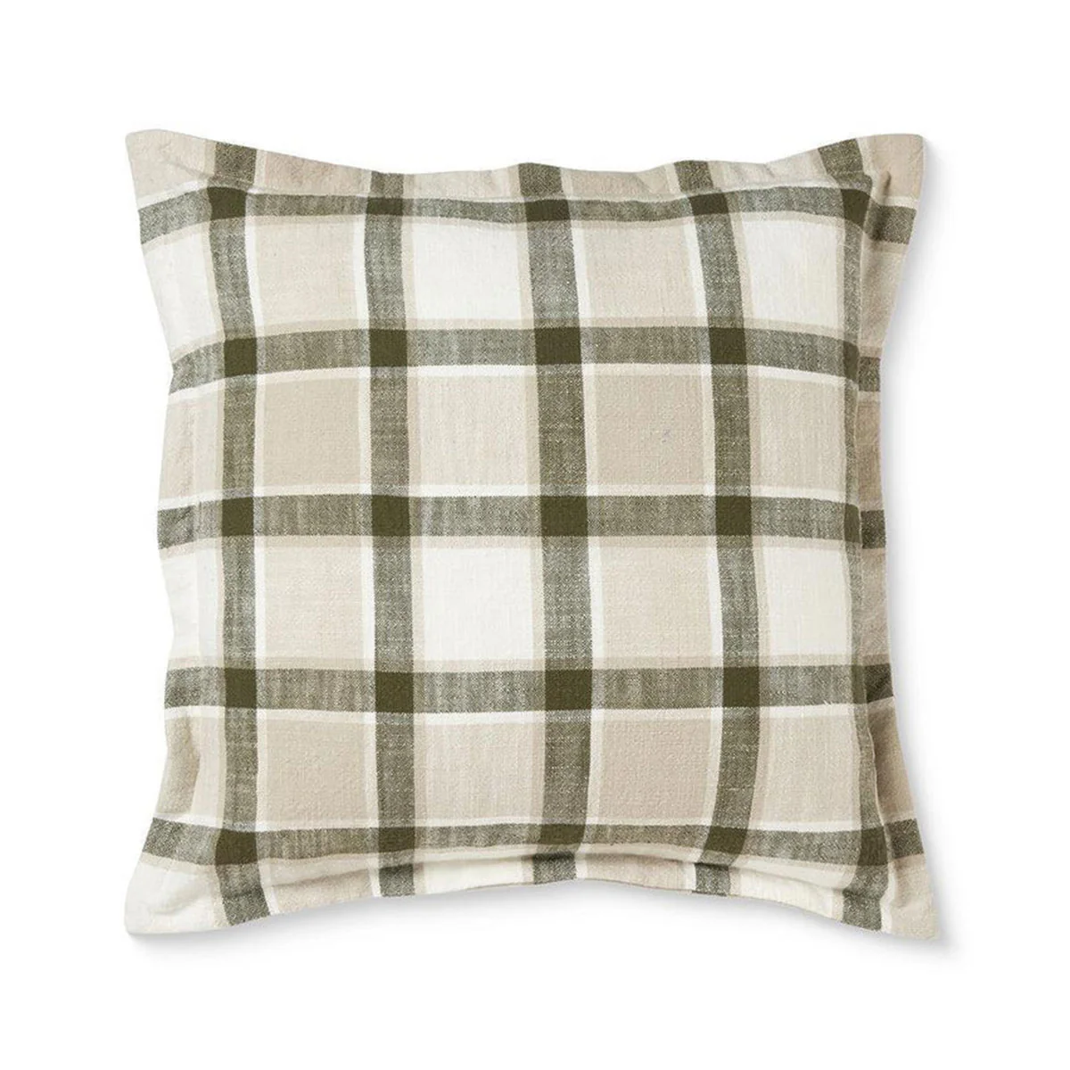 Cushion Keaton Green Slub Check 50cm - Madras Link