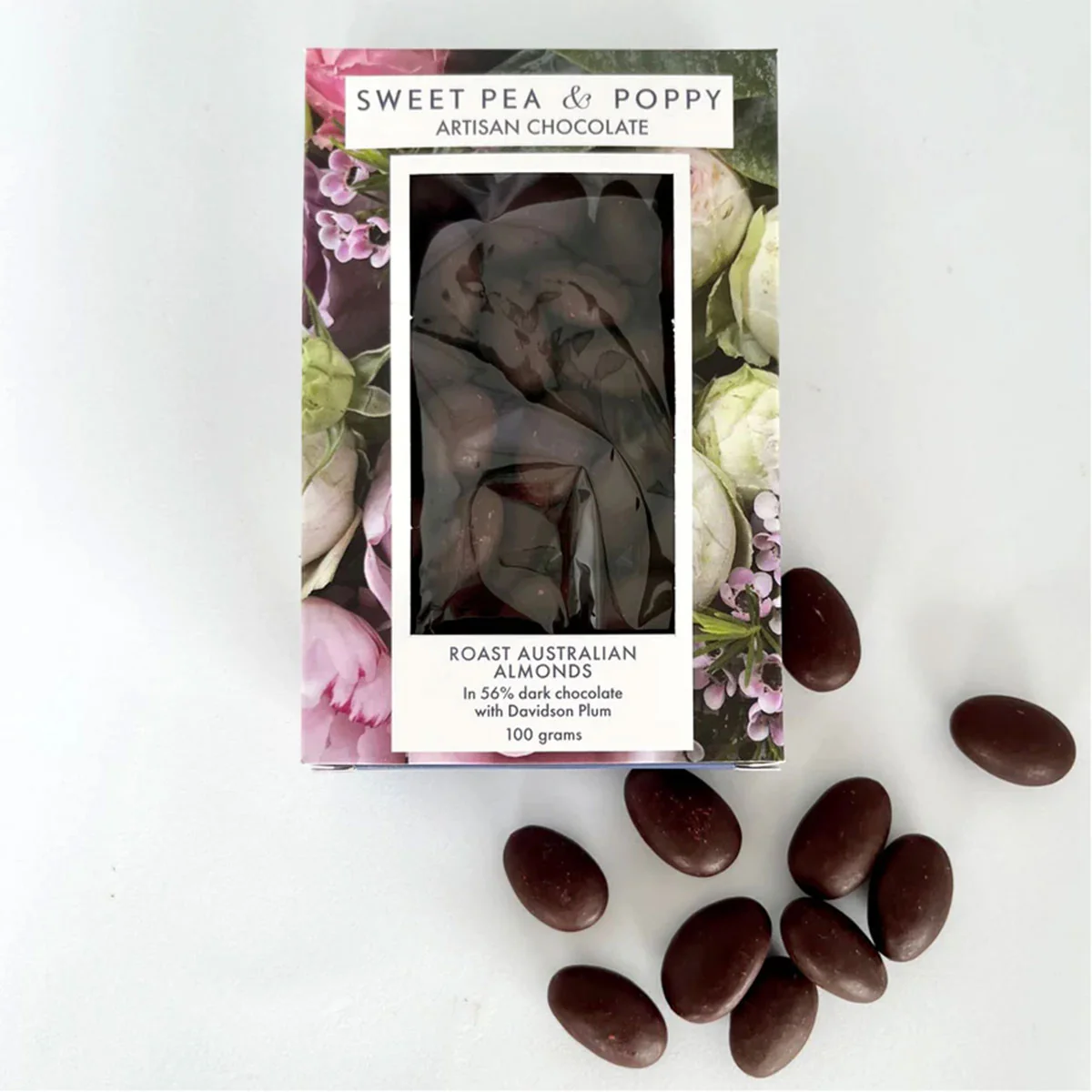 Dark Chocolate Almonds Box - Sweet Pea Poppy
