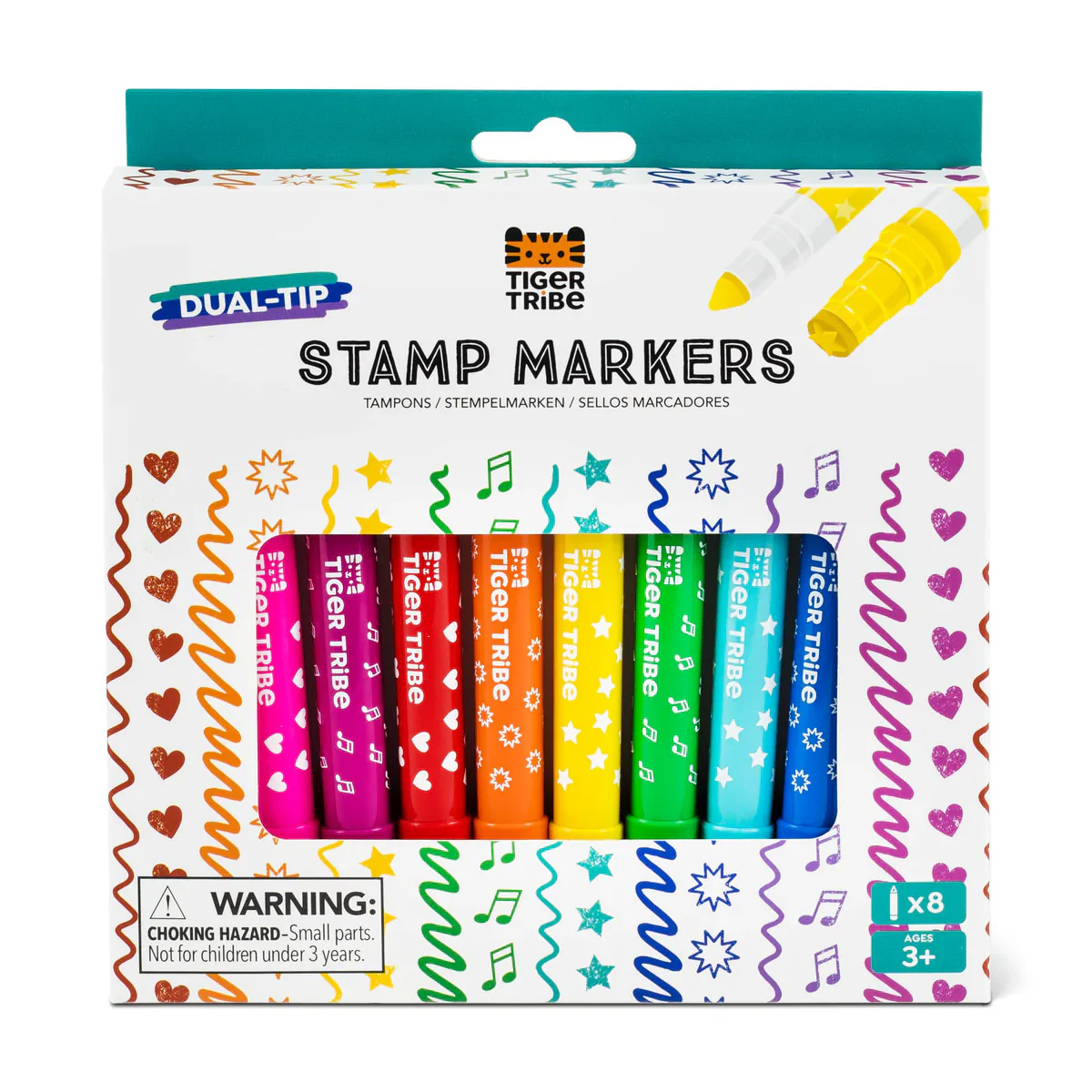Dual Tip Stamp Markers - Tiger Tribe