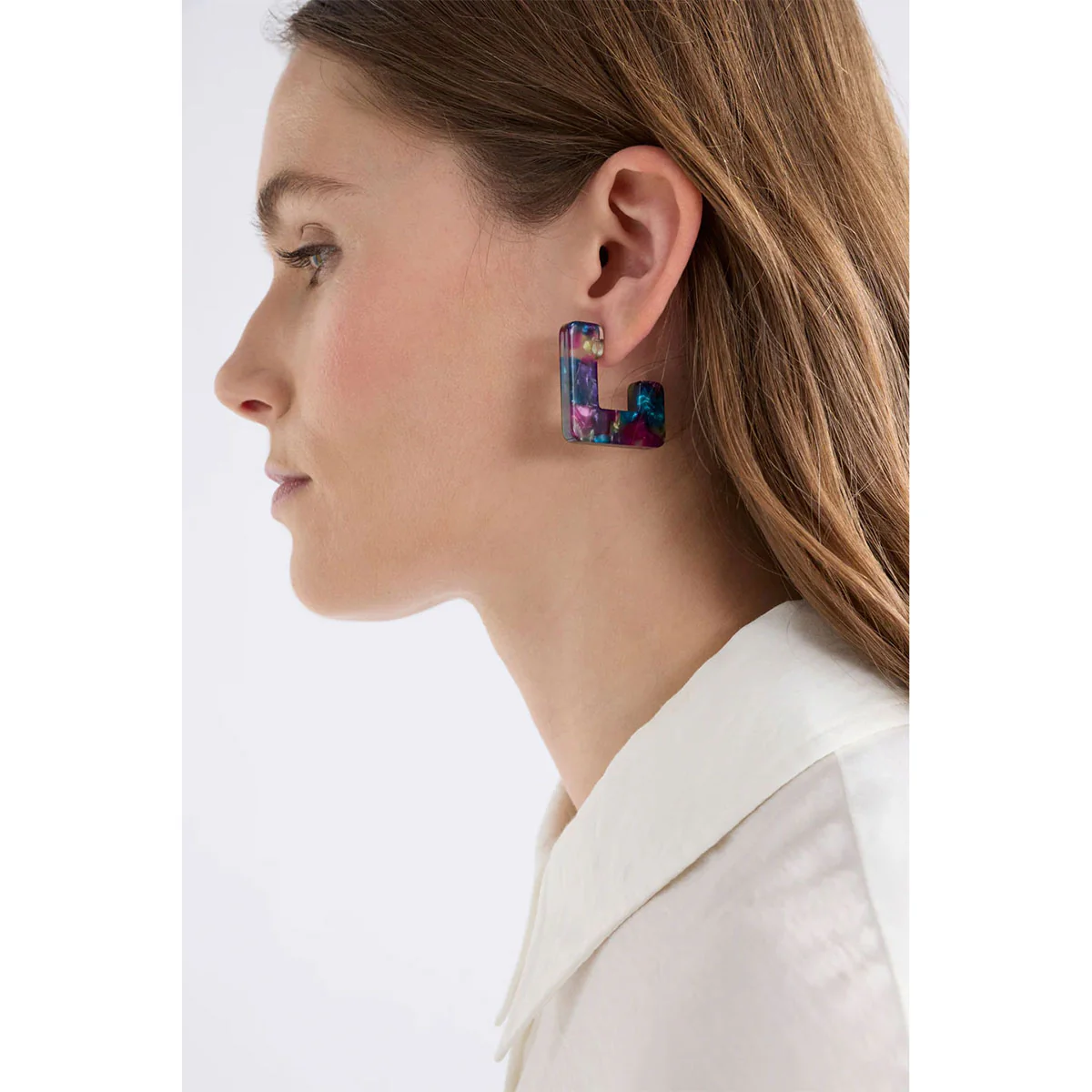 Earring Hoop Spari Peacock Multi - Elk Accessories - Image 2
