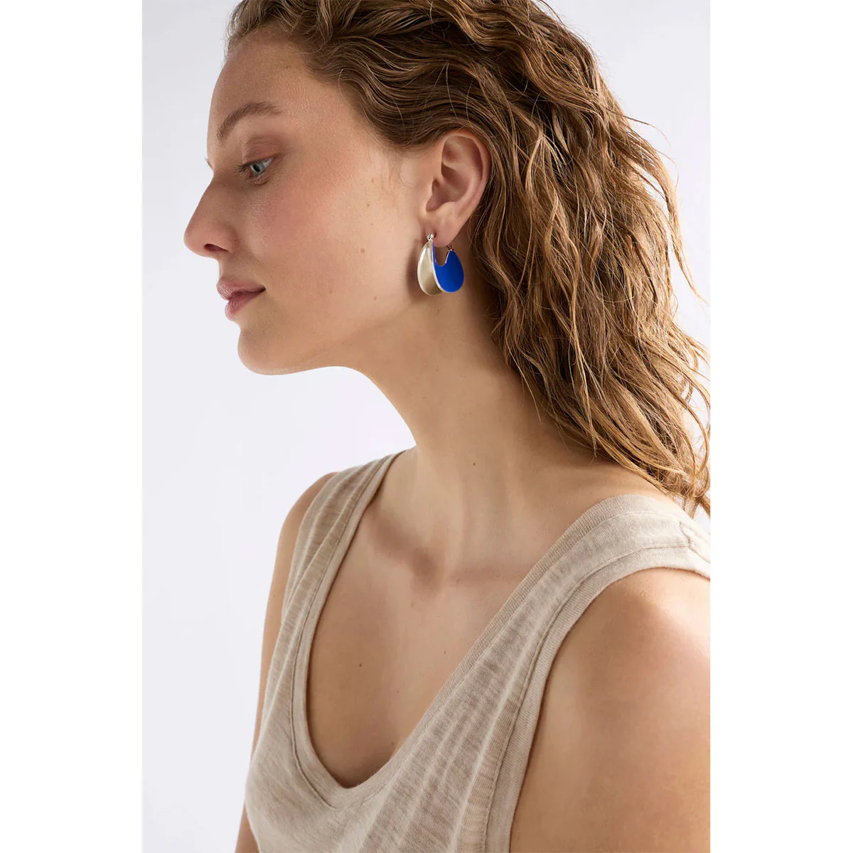 Earring Large Hoop Apenn Electric Blue - Elk Accessories - Image 2
