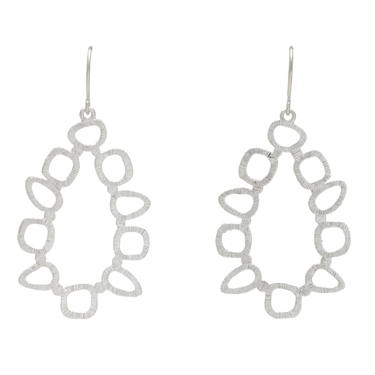 Earrings Abstract Dangles Silver - Bec Stern