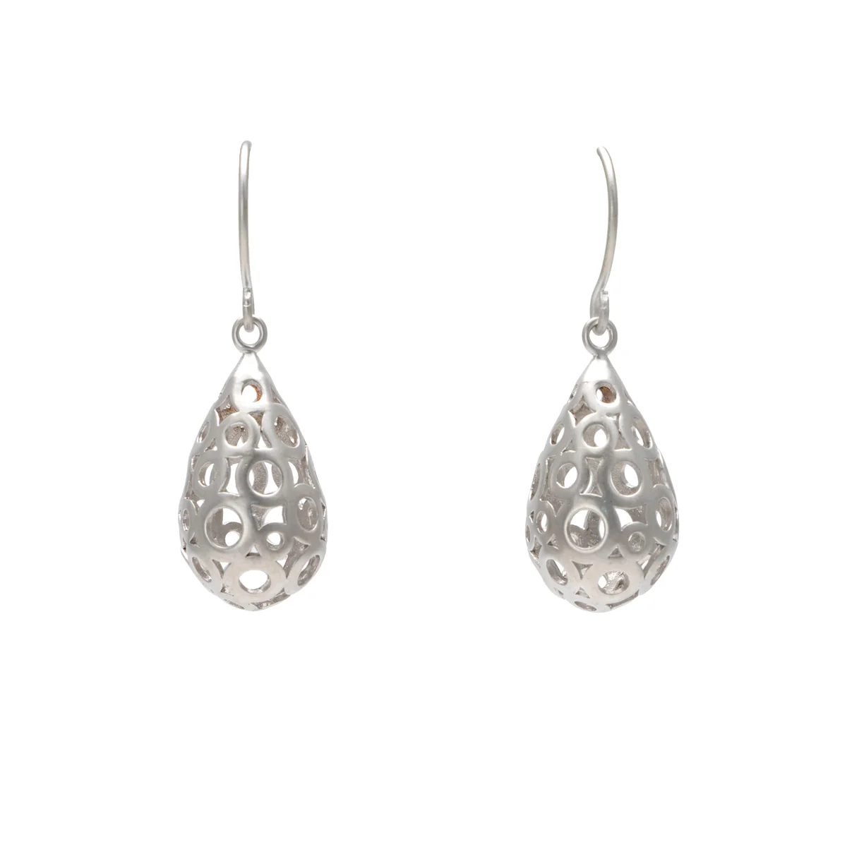 Earrings Bubble Teardrop Silver - Bec Stern