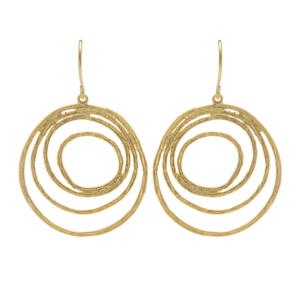Earrings Multiple Circles Gold - Bec Stern