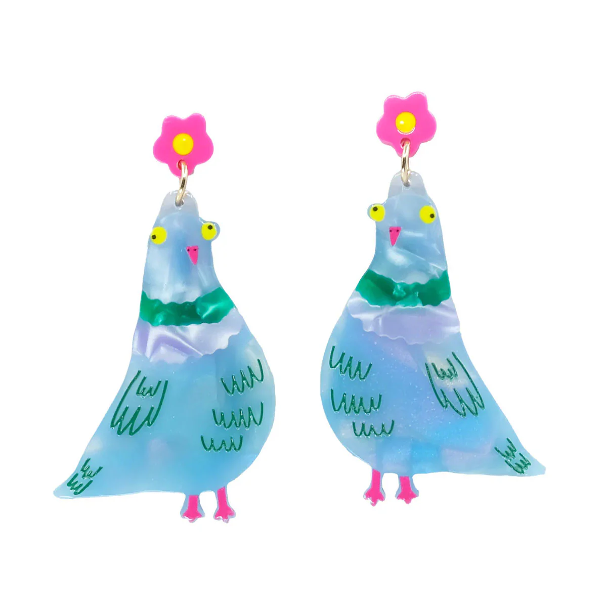 Earrings Dingle Dangle Bird Brain - Bea Bellingham