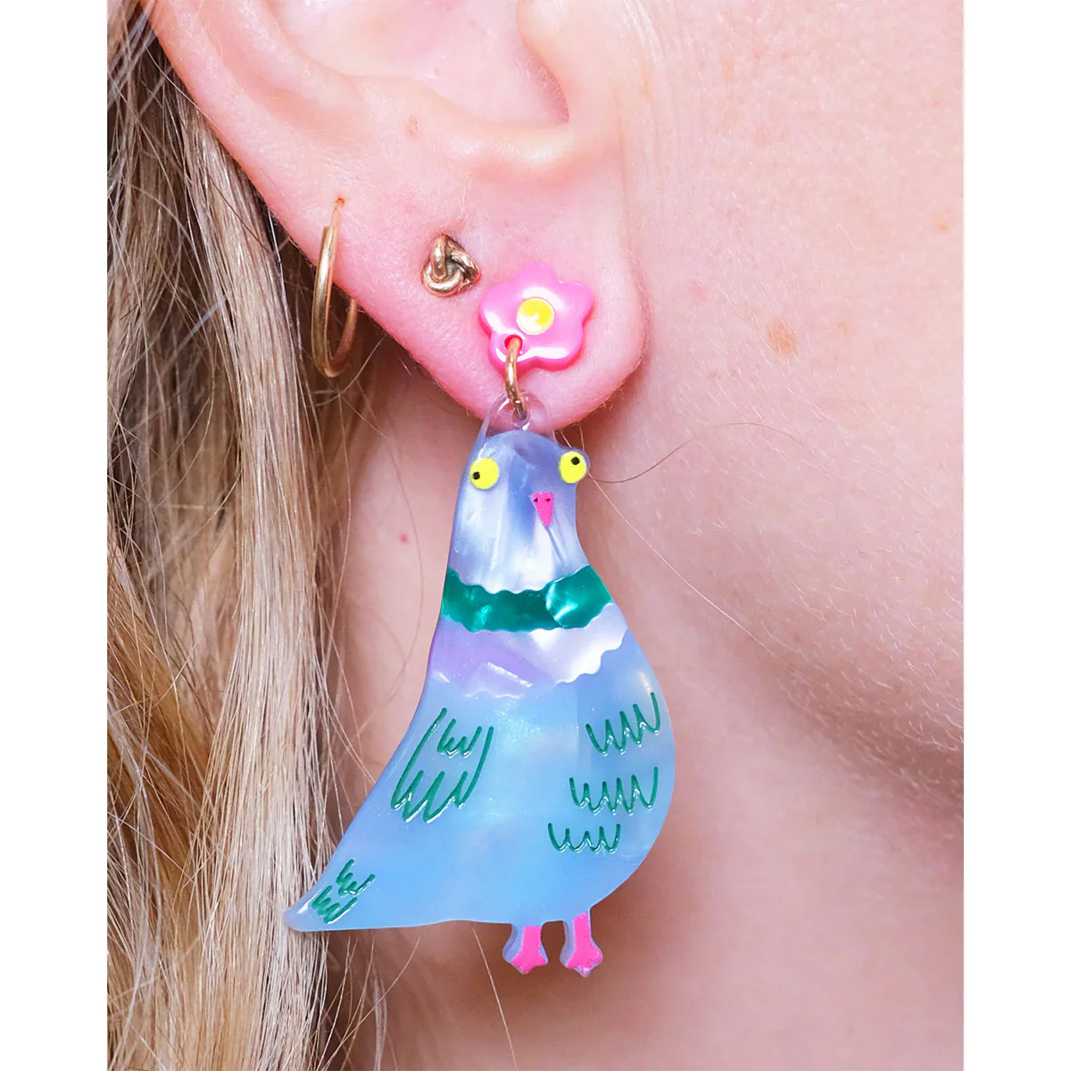 Earrings Dingle Dangle Bird Brain - Bea Bellingham - Image 2