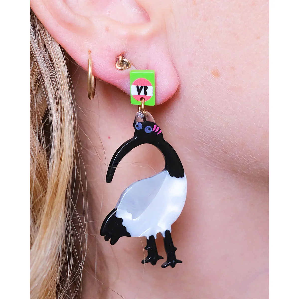 Earrings Dingle Dangle Ibis Bin Chicken - Bea Bellingham - Image 2
