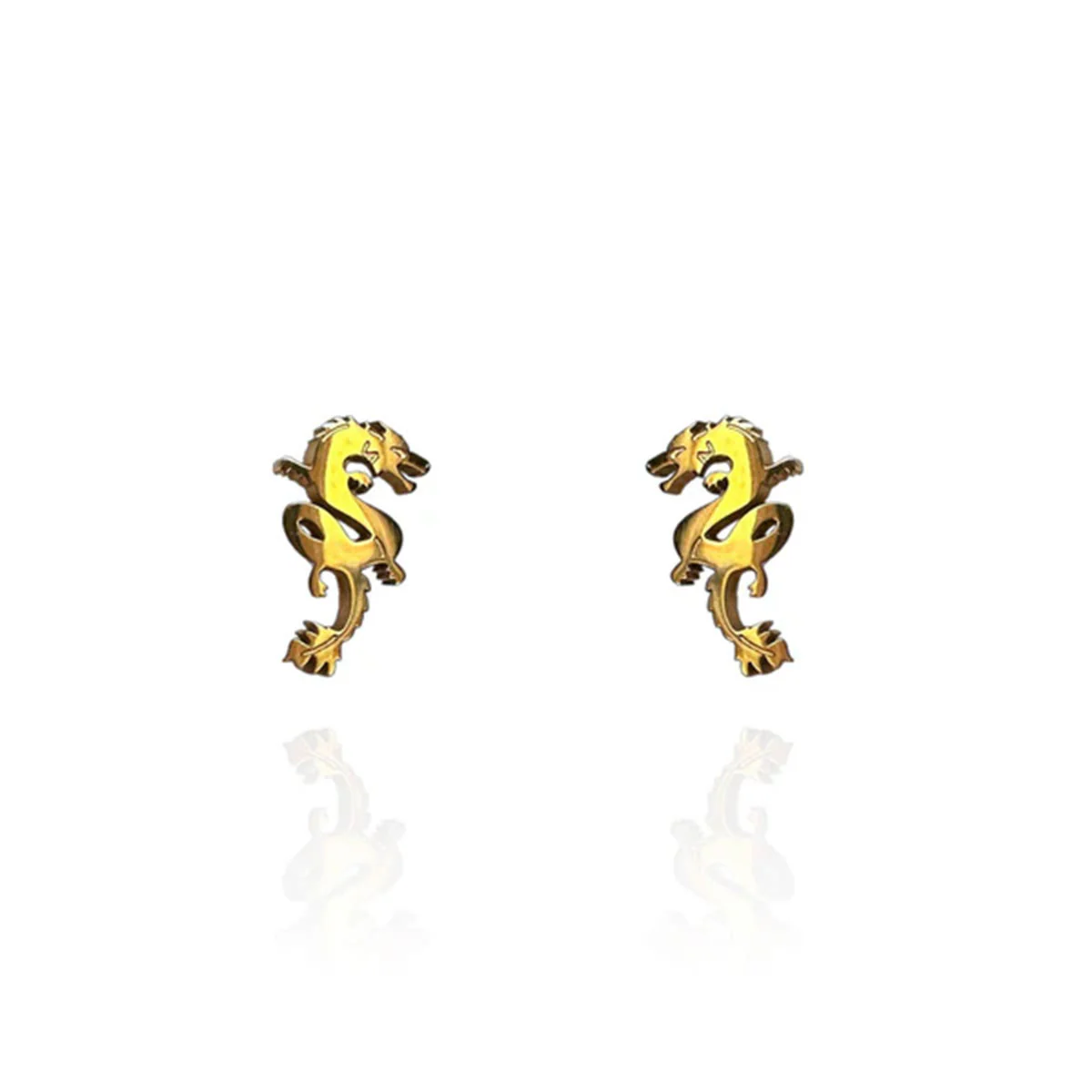 Earrings Dragon Gold Studs - Originals Lab