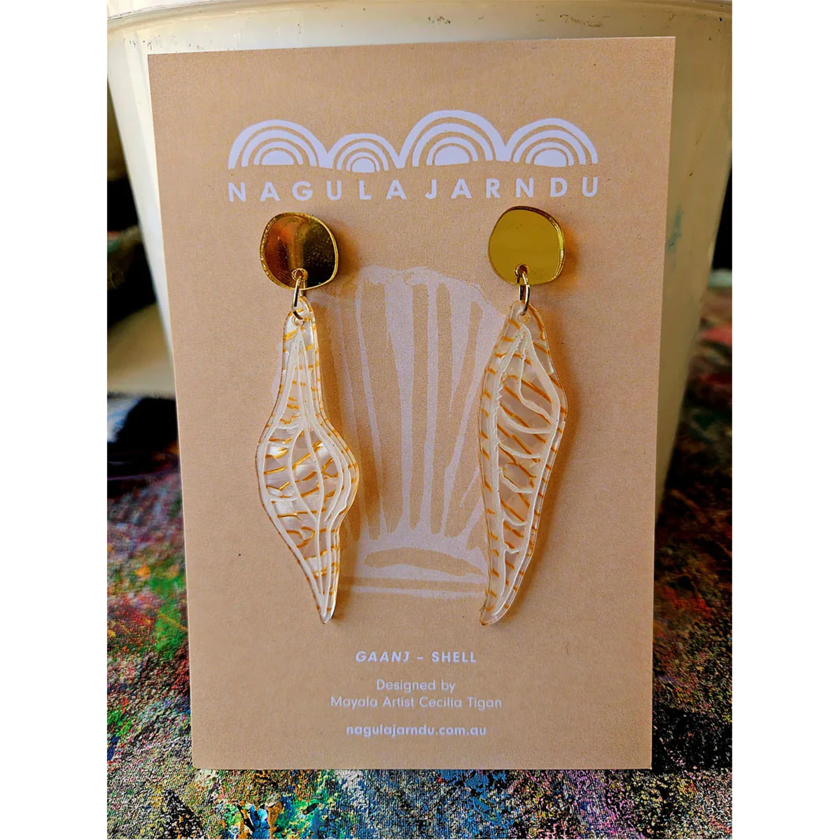 Earrings Gaanj (Shells) Cecelia Tigan - Nagula Jarndu