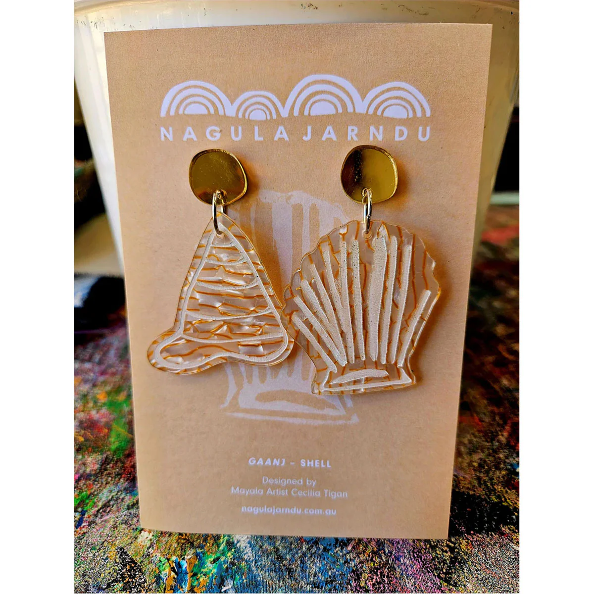 Earrings Gaanj (Shells) Cecelia Tigan - Nagula Jarndu - Image 2