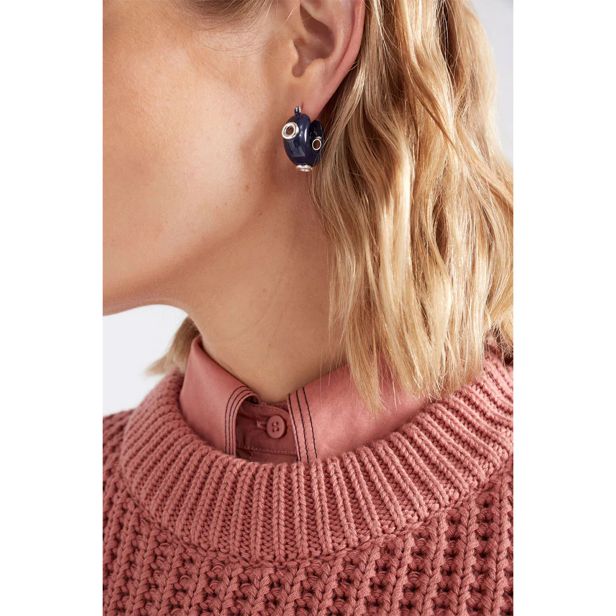 Earrings Jans Bright Navy Hoop - Elk - Image 2