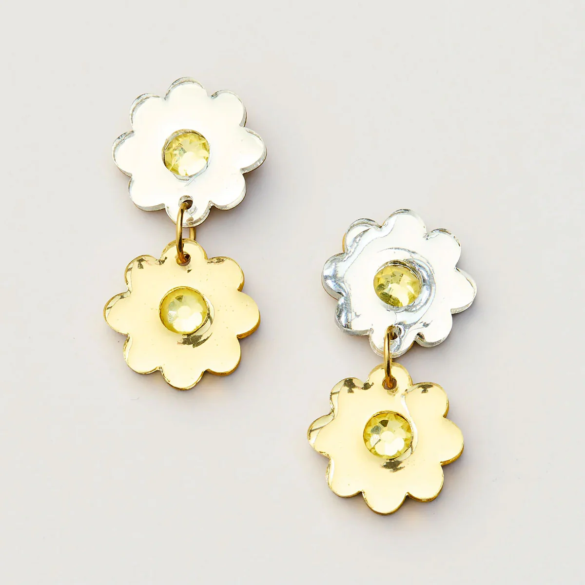 Earrings Jelly Flower Gold / Silver - Martha Jean