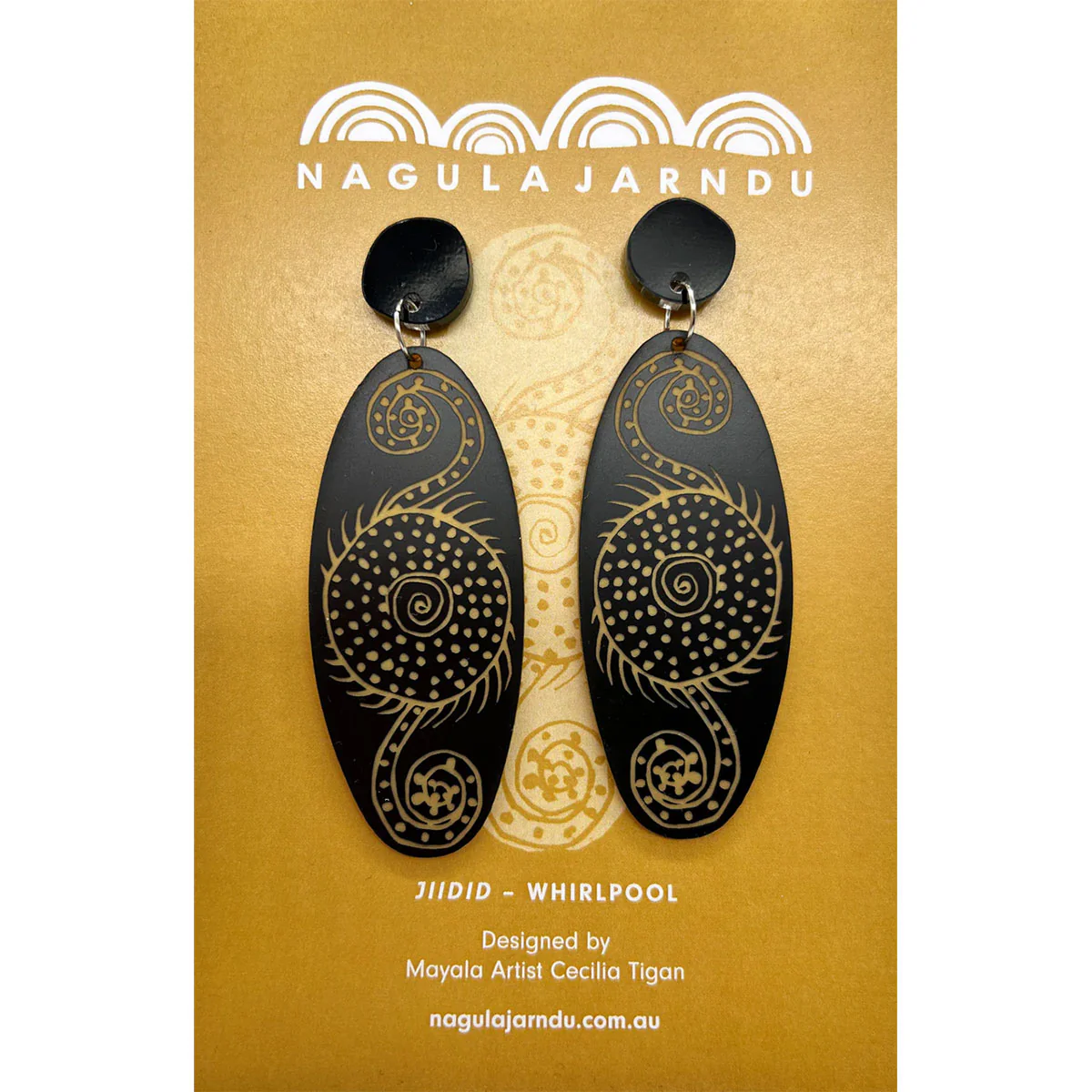 Earrings Jiidid (Whirlpool) Cecelia Tigan - Nagula Jarndu